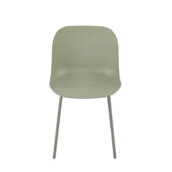 DIEGO Lot de 4 chaises intérieur et extérieur en plastique et métal