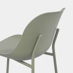DIEGO Lot de 4 chaises intérieur et extérieur en plastique et métal