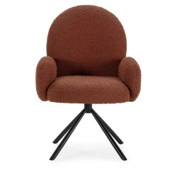 DOURO Chaise de bureau en tissu bouclette et métal