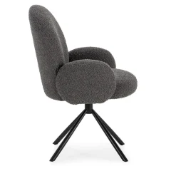 DOURO Chaise de bureau en tissu bouclette et métal