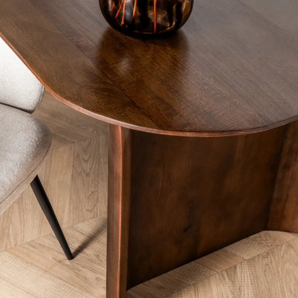 DUMAI Table à manger 8 personnes en bois massif