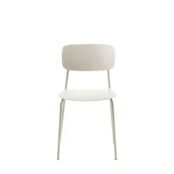 ELIN Lot de 4 chaises en plastique et métal