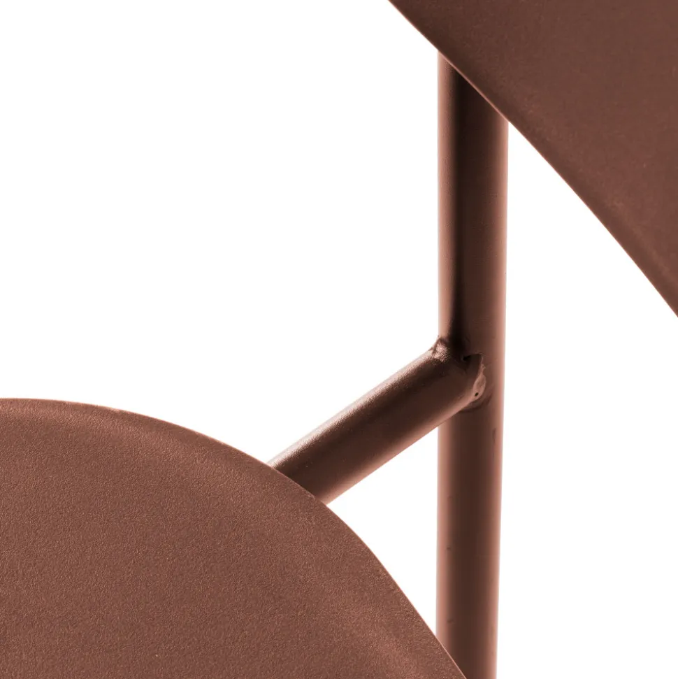 ELIN Lot de 4 chaises en plastique et métal