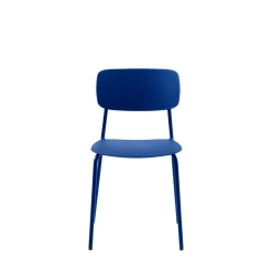 ELIN Lot de 4 chaises en plastique et métal