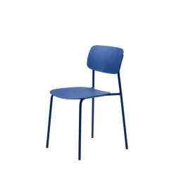 ELIN Lot de 4 chaises en plastique et métal