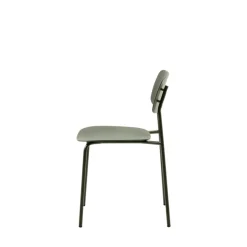 ELIN Lot de 4 chaises en plastique et métal