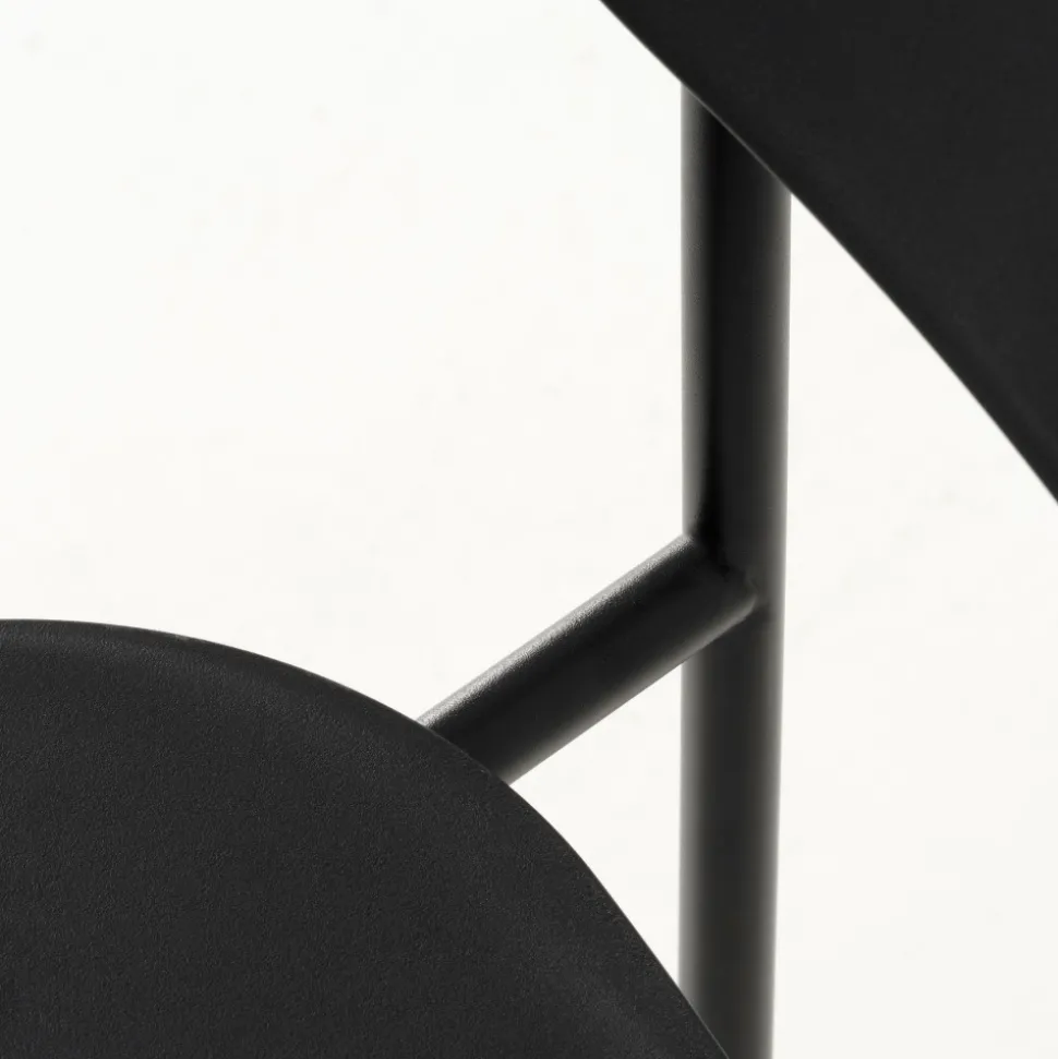 ELIN Lot de 4 chaises en plastique et métal