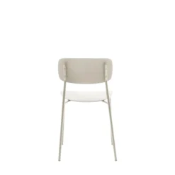 ELIN Lot de 4 chaises en plastique et métal