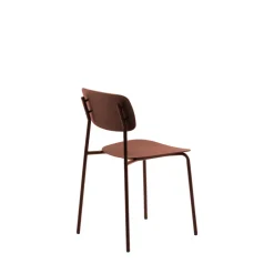 ELIN Lot de 4 chaises en plastique et métal