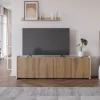 ENARA Meuble TV 4 portes en bois L180cm