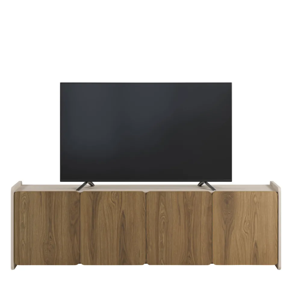 ENARA Meuble TV 4 portes en bois L180cm