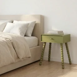ENKO Table de chevet 1 tiroir en bois