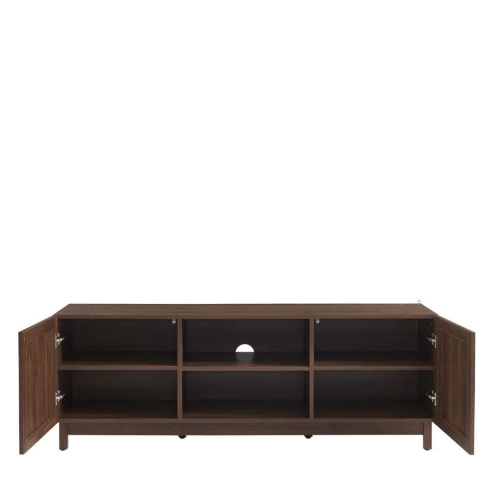 ESTELA Meuble TV 2 portes en bois L150cm