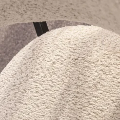 ESTER Lot de 2 chaises en tissu bouclette et métal