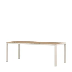 ETNA Table à manger de jardin 8 personnes en aluminium