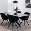 EURAME Table à manger 8 personnes en céramique et métal