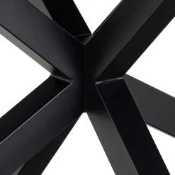 EURAME Table à manger extensible 6 à 12 personnes en céramique et métal 200-240x100cm