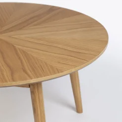 FABIO Table basse d'appoint ronde en bois ø80cm