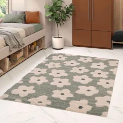 FLORA Tapis contemporain à motif floral