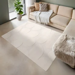 FLOW Tapis contemporain à motif floral en relief