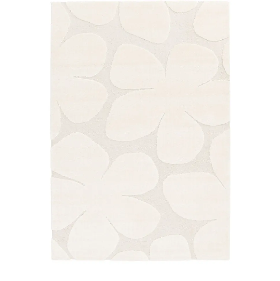FLOW Tapis contemporain à motif floral en relief
