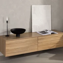 FRIHAMN Meuble TV suspendu 2 tiroirs en bois L160cm