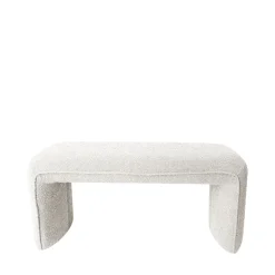 FULL Banc rembourré en tissu bouclette L100cm