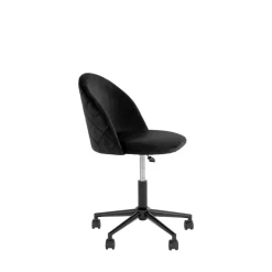 GENEVE Chaise de bureau à roulettes en velours