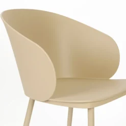 GIGI Lot de 2 chaises en résine et métal