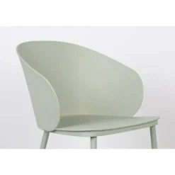 GIGI Lot de 2 chaises en résine et métal
