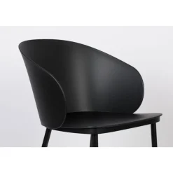 GIGI Lot de 2 chaises en résine et métal