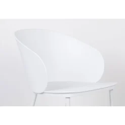 GIGI Lot de 2 chaises en résine et métal