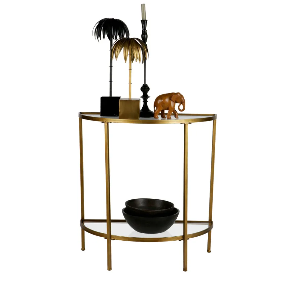 GODDESS Console en métal et verre