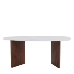 GRONVIK Table à manger 8 personnes organique effet marbre