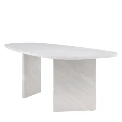 GRONVIK Table à manger 10 personnes organique effet marbre