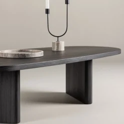 GRONVIK Table basse organique en bois 130x65cm