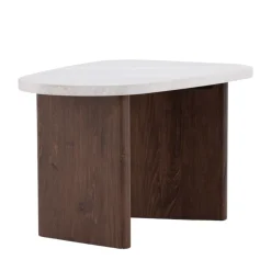 GRONVIK Table basse organique effet marbre 70x45cm