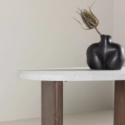 GRONVIK Table basse organique effet marbre 70x45cm