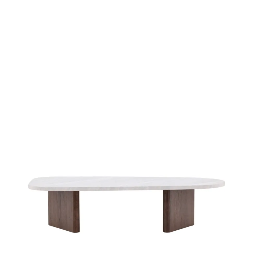 GRONVIK Table basse organique effet marbre 130x65cm