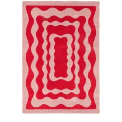 GROOVE Tapis vintage à motif festonné