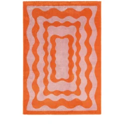 GROOVE Tapis vintage à motif festonné