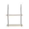 HAAG Etagère murale en métal et bois 55x21xH72 cm