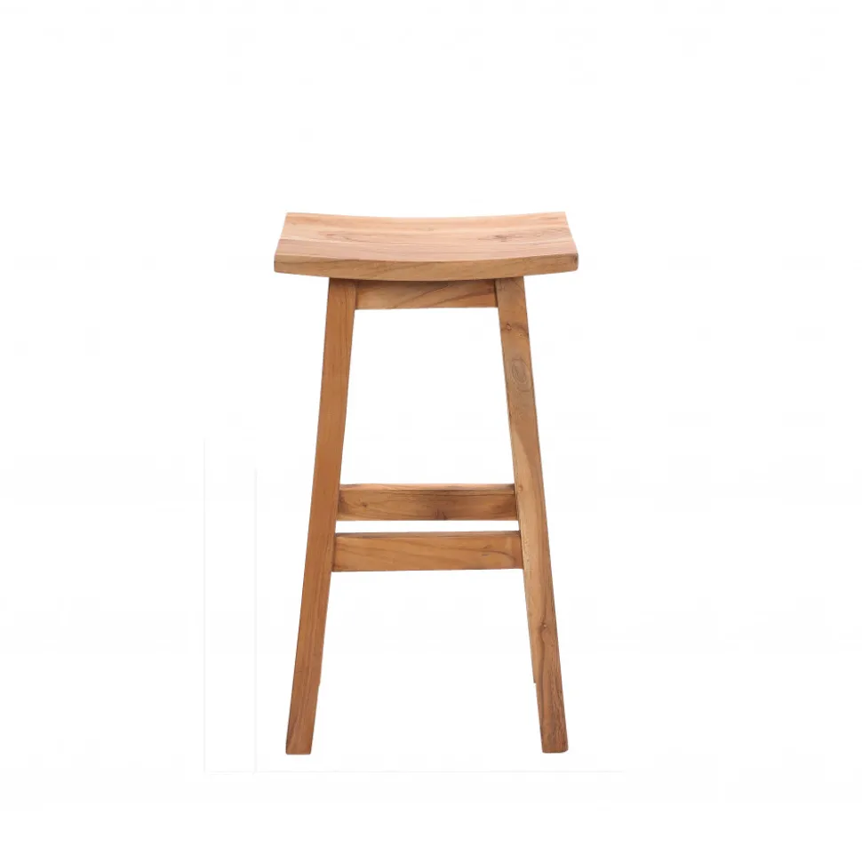 HANOTILO Tabouret de bar en acacia H66cm