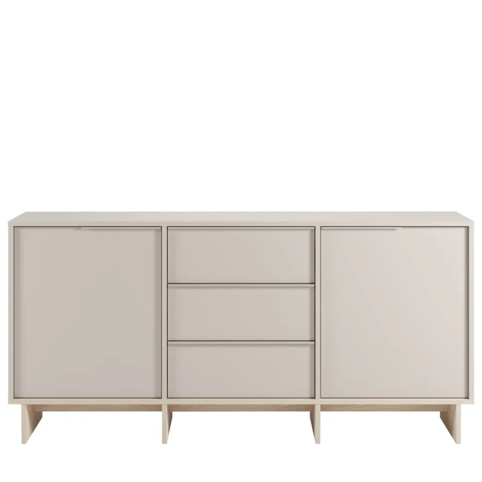 HARRIET Buffet 2 portes 3 tiroirs en bois et métal L176cm