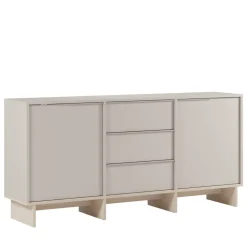 HARRIET Buffet 2 portes 3 tiroirs en bois et métal L176cm