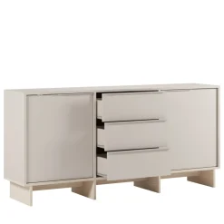 HARRIET Buffet 2 portes 3 tiroirs en bois et métal L176cm