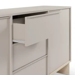 HARRIET Buffet 2 portes 3 tiroirs en bois et métal L176cm