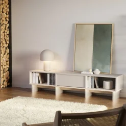 HARRIET Meuble TV 1 porte en bois et métal L170cm