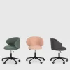 HAVEL Chaise de bureau en tissu et métal