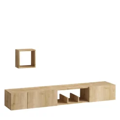 HEAVY Meuble TV suspendu 3 portes en bois L180cm